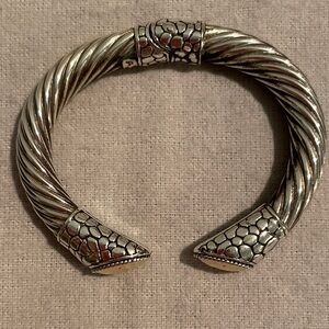 Samuel B. Sterling Silver and 18K gold cuff
